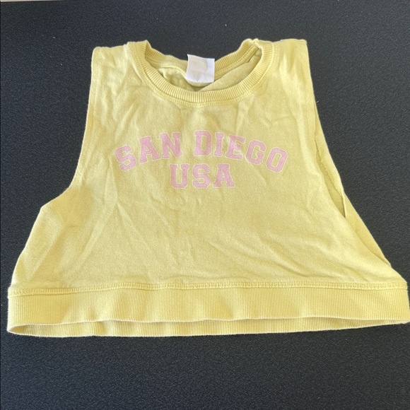 Zara Yellow Tank Top with Breathable Fabric - Picture 1 of 2